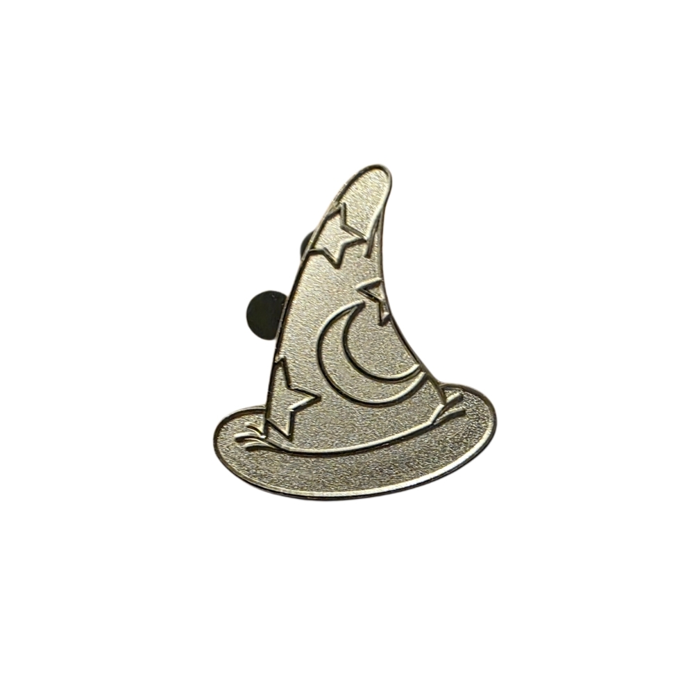Silver Mickey The Sorcerer Wizard‎ Hat Pin 2005 OFFICIAL WDW Trading Pin